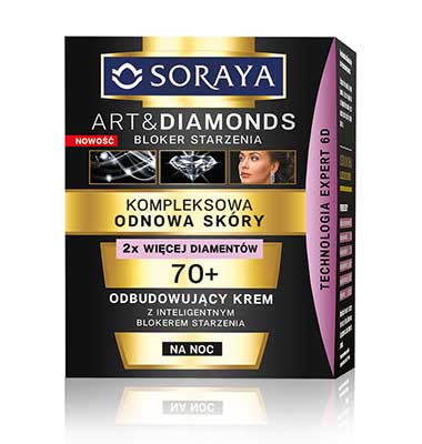 SORAYA Art&Diamonds Bloker Starzenia Kompleksowa Odnowa Skóry Dojrzałej  70+