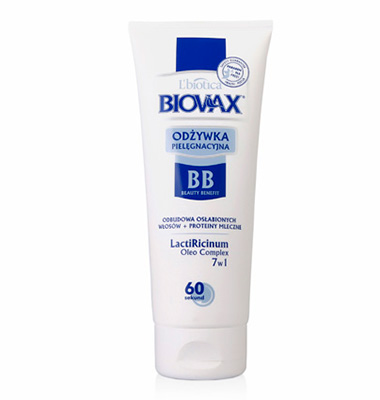 BIOVAX Odżywka pielęgnacyjna BB Odbudowa osłabionych włosów+Proteiny mleczne